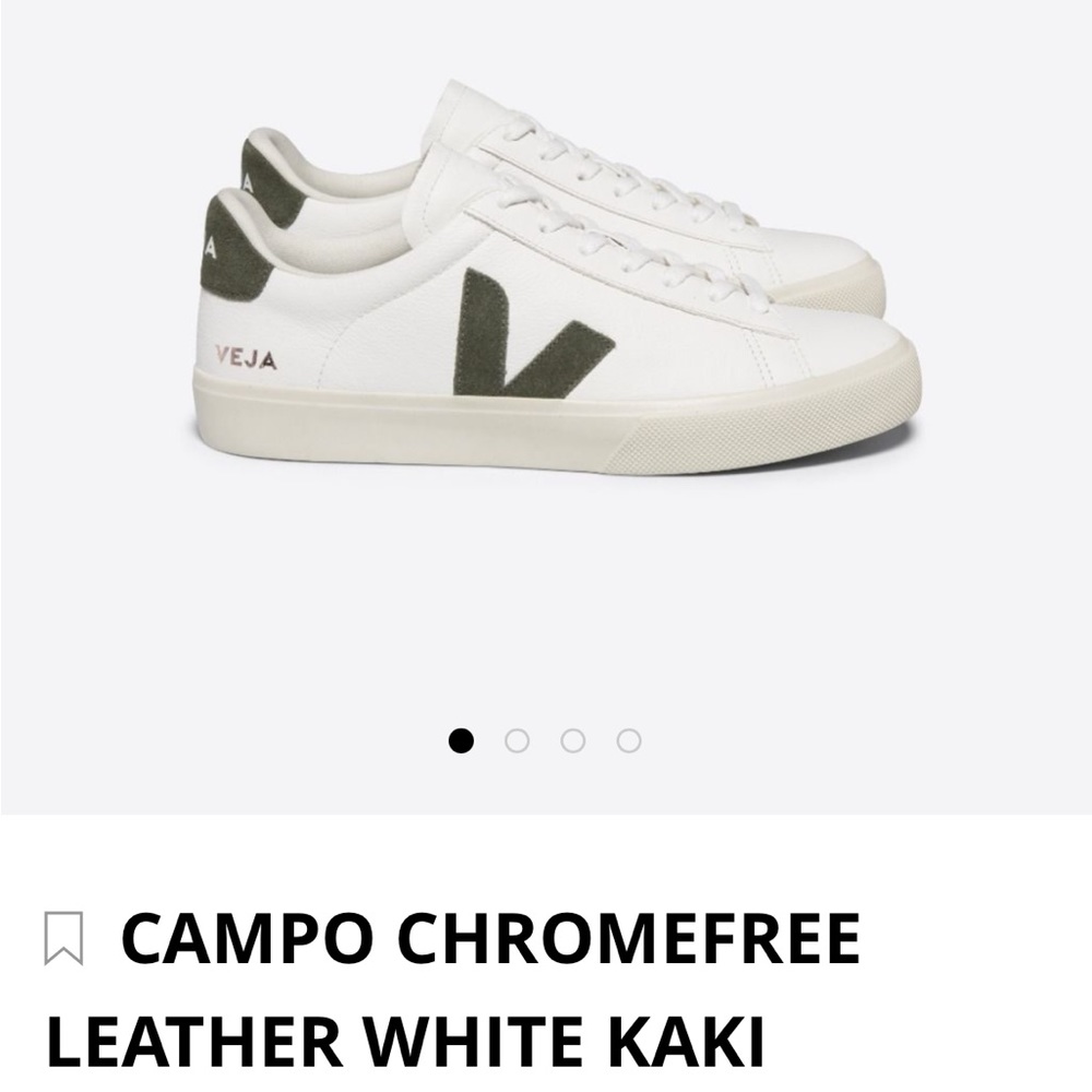 Brand new Veja Campo Chromefree Leather White Kaki